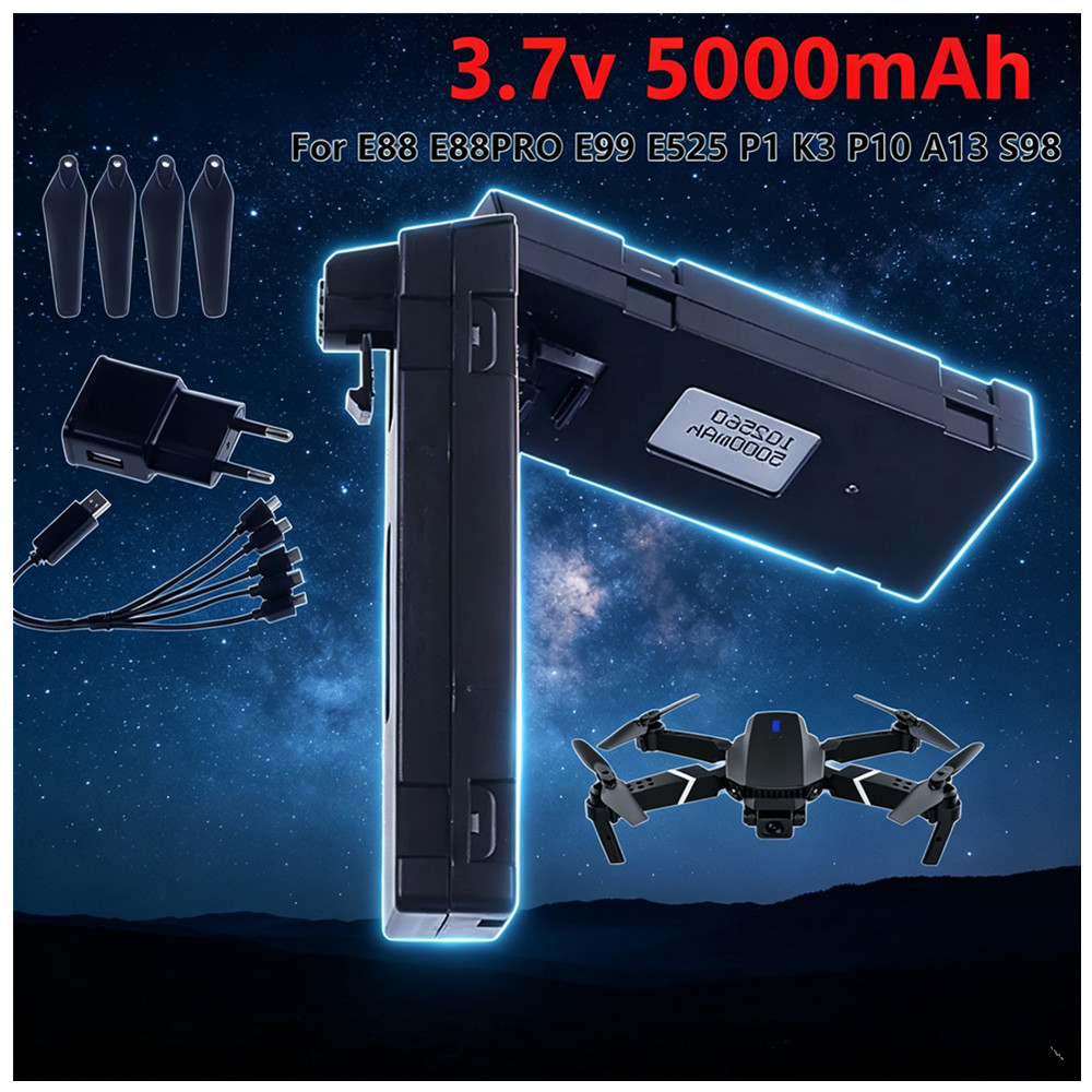 Drone Rc E99 K3 - Аккумулятор литий-ионный перезаряжаемый 3.7V 5000mAh или