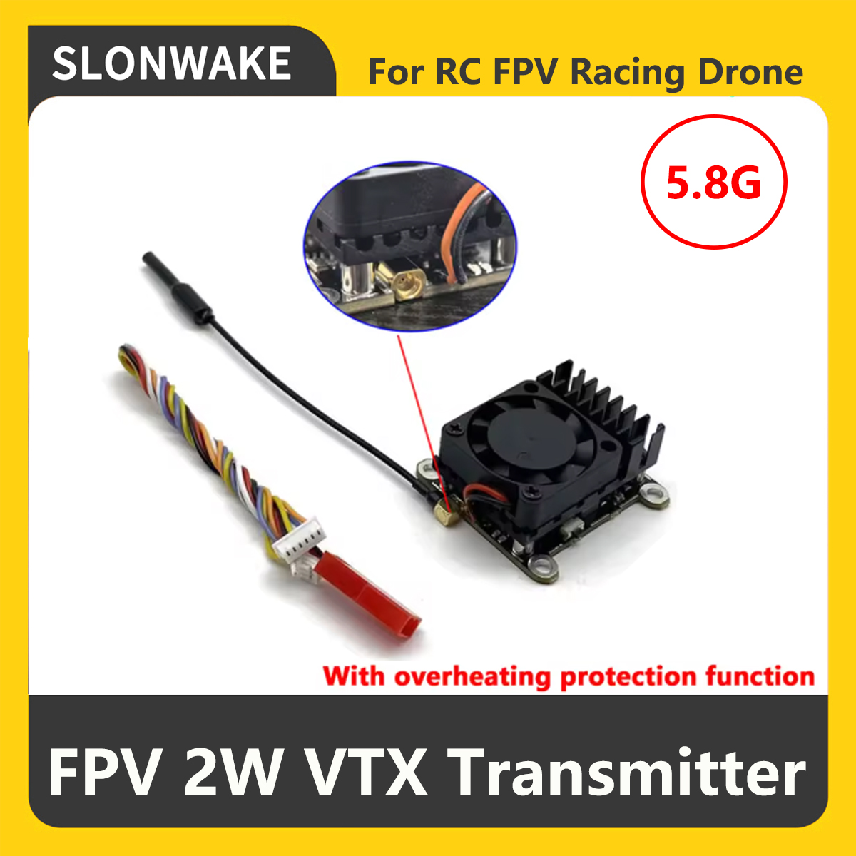 SLONWAKE 5.8G 2000мВт FPV VTX  – обзор и цена Drone Rc Accessories