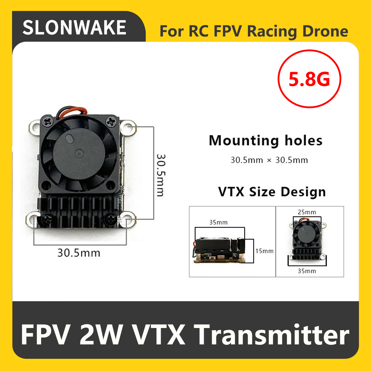 SLONWAKE 5.8G 2000мВт FPV VTX  – обзор и цена Drone Rc Accessories